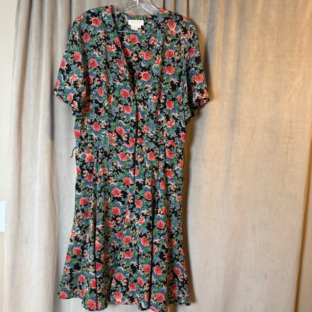 Brooks Brothers Vintage Floral Knee length Midi Dress Femme Size 10